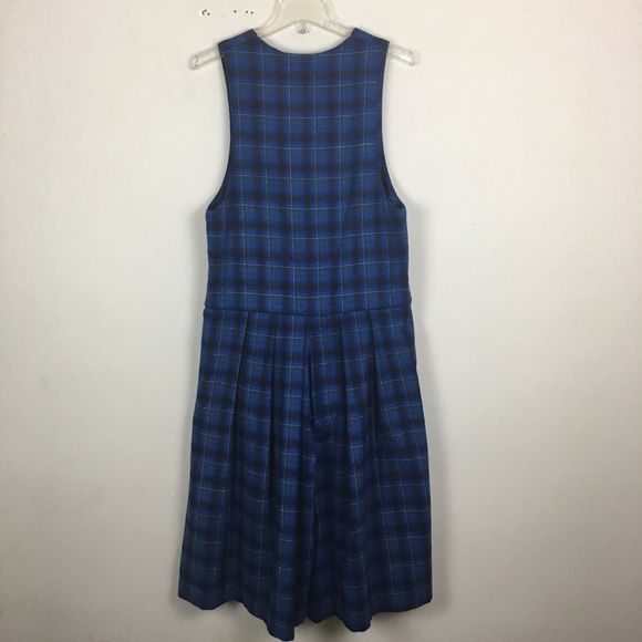 Vintage handmade wool tartan plaid culotte romper - Picture 3 of 9